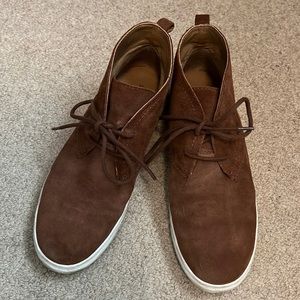 Suede hi-top sneakers